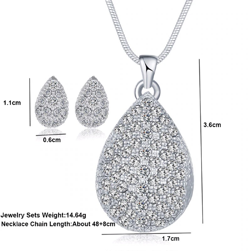 READY MAKASSAR Set Perhiasan Kalung Giwang Permata Wanita / Set Perhiasan Emas Imitasi Permata