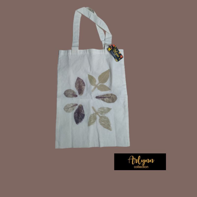 Tote bag putih Ecoprint