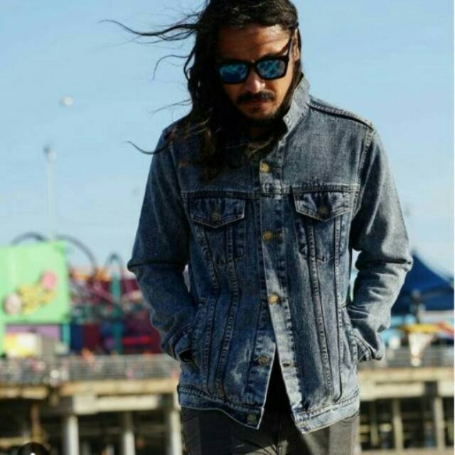 JAKET JEANS COWOK SANDWASH / JAKET JEANS PRIA SANDWASH