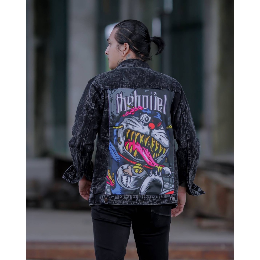 jaket jeans pria bordir belakang terbaru 2022 / jaket jeans bordir pria dewasa / jaket jeans pria sa