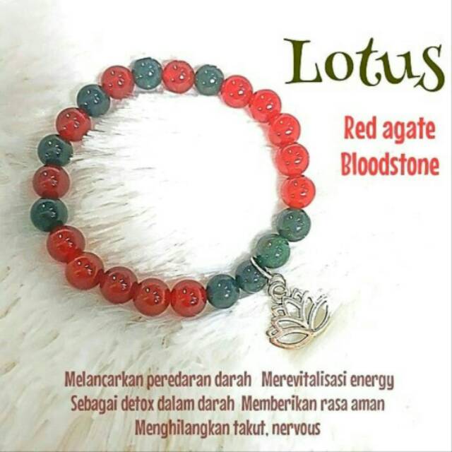 Gelang Lotus Crystal Red