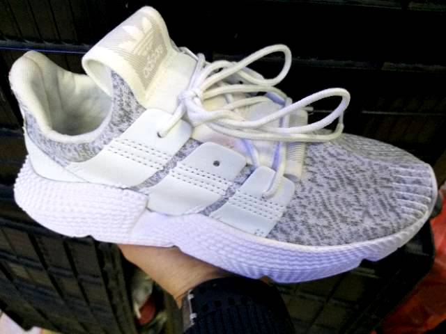 Sepatu Adidas Prophere Full White Putih Running Fitnes Senam Olahraga Sekolah Kerja Kuliah Hadiah