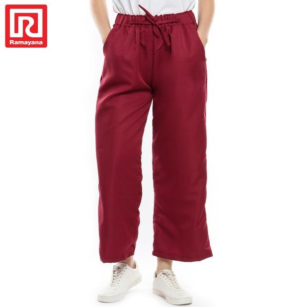 Ramayana - Pink by JJ - Celana Kulot Karet Termurah