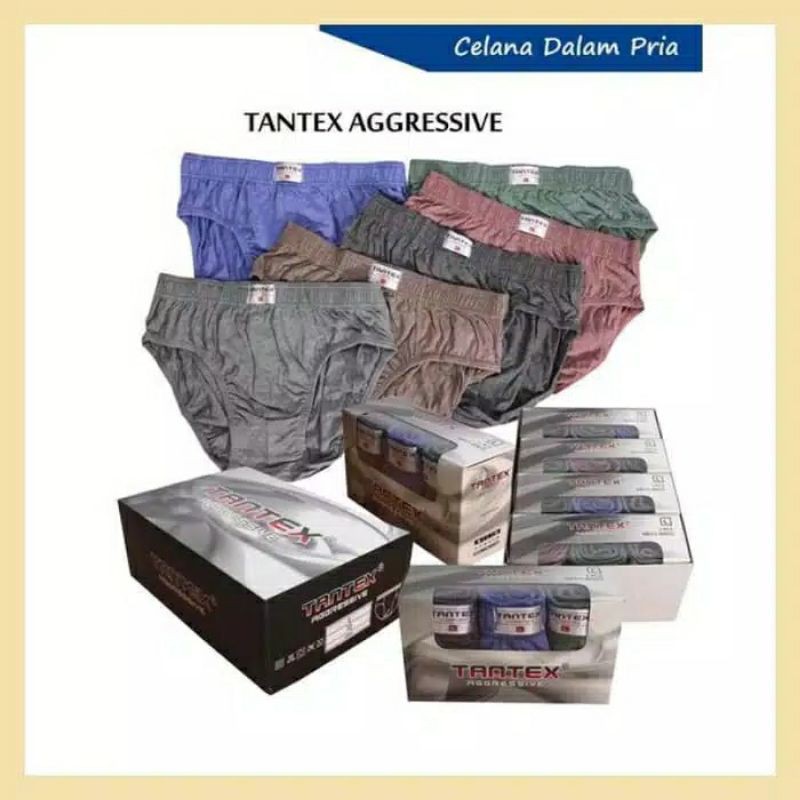 3pcs Celana Dalam Pria Tantex Agresive/ CD Pria Tantex Agresive PER BOX