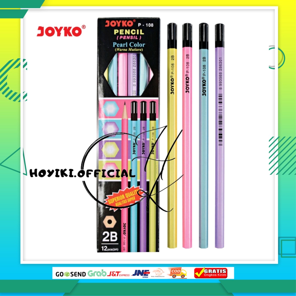

JOYKO Pencil / Pensil Joyko P-108 / 2B / Pearl / 1 BOX 12 PCS
