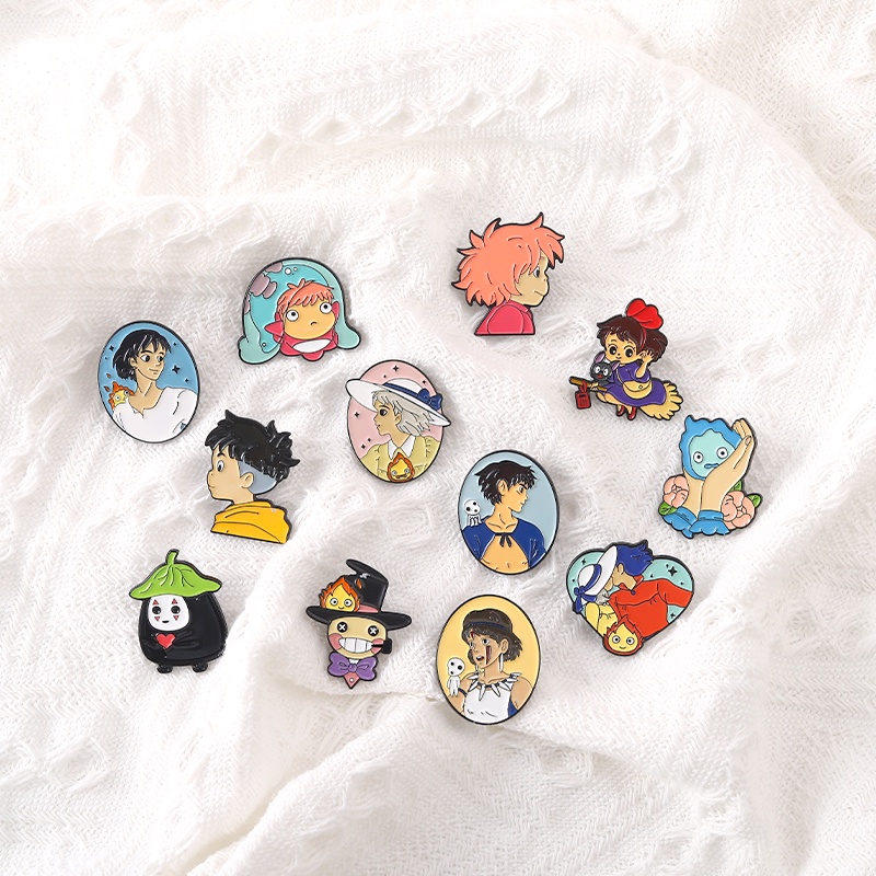 Bros Pin Enamel Desain Anime Spirited Away Untuk Koleksi