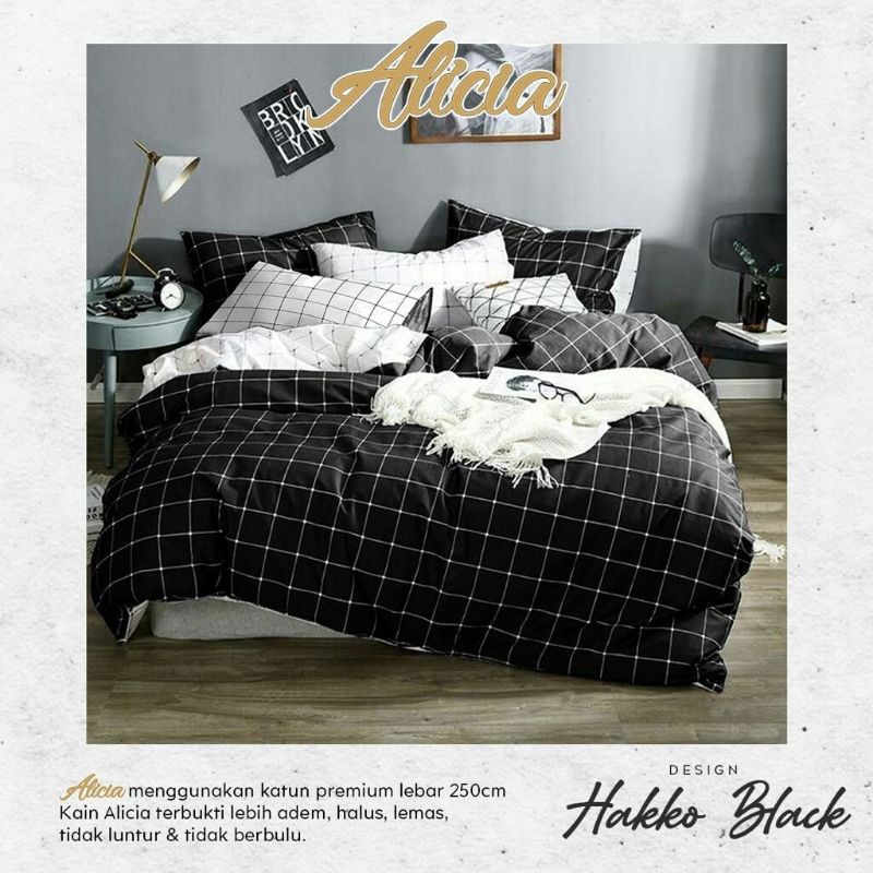 Sprei Set Katun Star Motif Hakko Ukrn 100x200 - 200x200