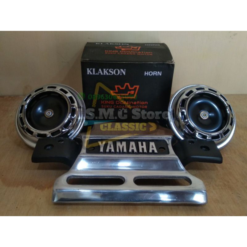 kumis Yamaha RX king new set breket dudukan kumis RX king new set klakson 12 volt RX king kobra