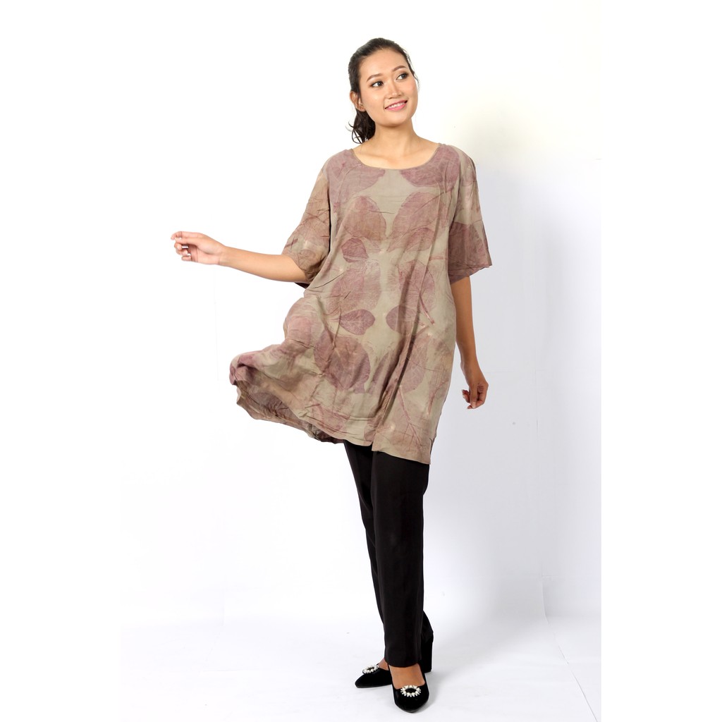 Kaine Ecoprint  Baju  Blouse Wanita Shopee Indonesia