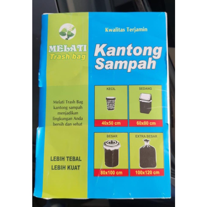 Plastik Sampah 60x100 isi 10 lembar/Trash Bag/Kantong Sampah/Kantong plastik sampah/Kantong hitam