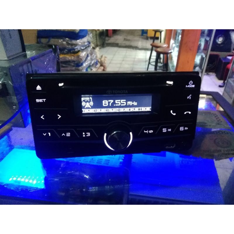 headunit doubledin bluetooth original agya trd audio mobil