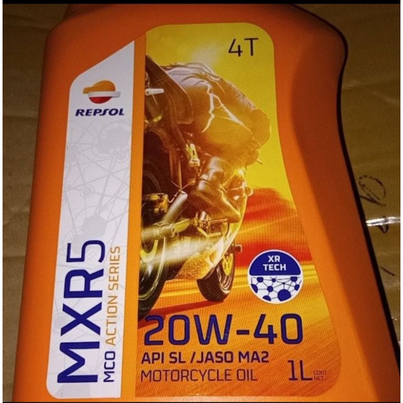 OLI REPSOL MXR 5 MXR5 SAE 20W 40 1L API SL JASO MA2