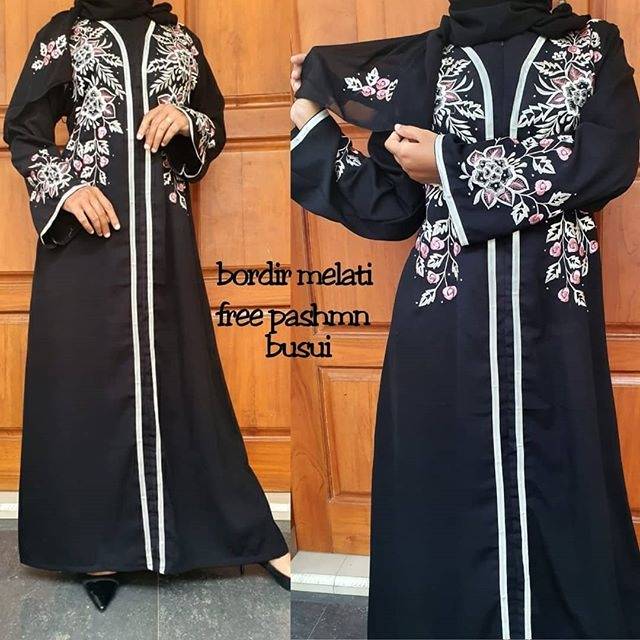 Abaya bordir busui melati