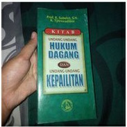 

buku undang-undang hukum dagang dan kepailitan prof. R.subekti.