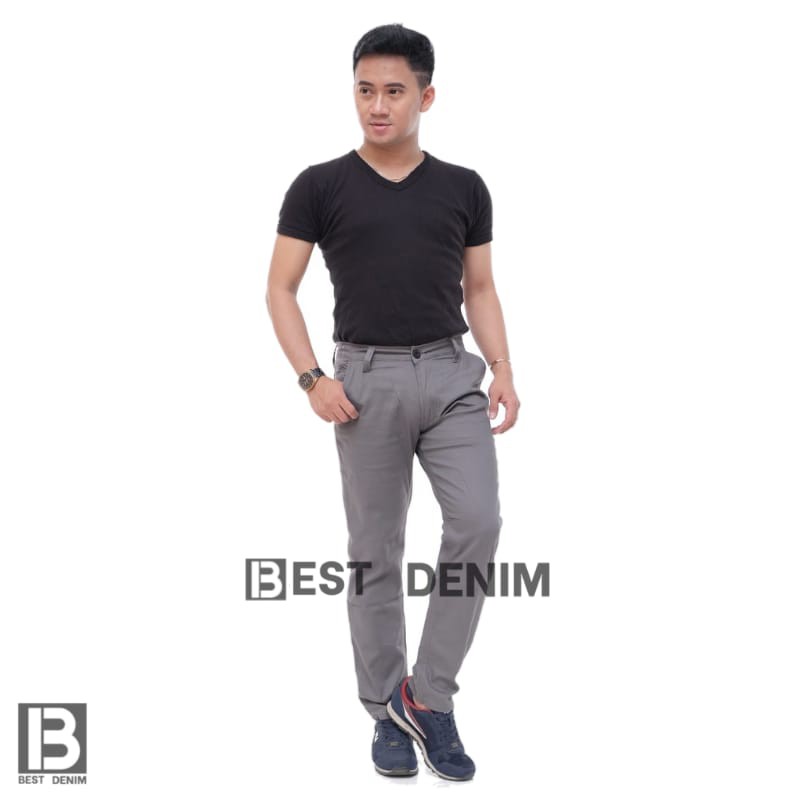 Celana Chino pria panjang slim fit skiny pensil jumbo terlaris terbaru termurah