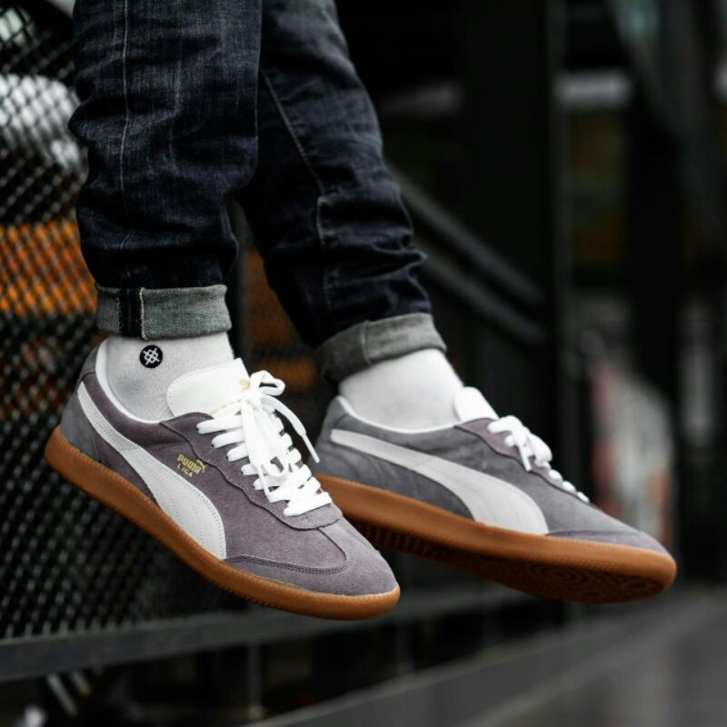 Sepatu Casual Pria Puma Liga Grey White Gum Sol