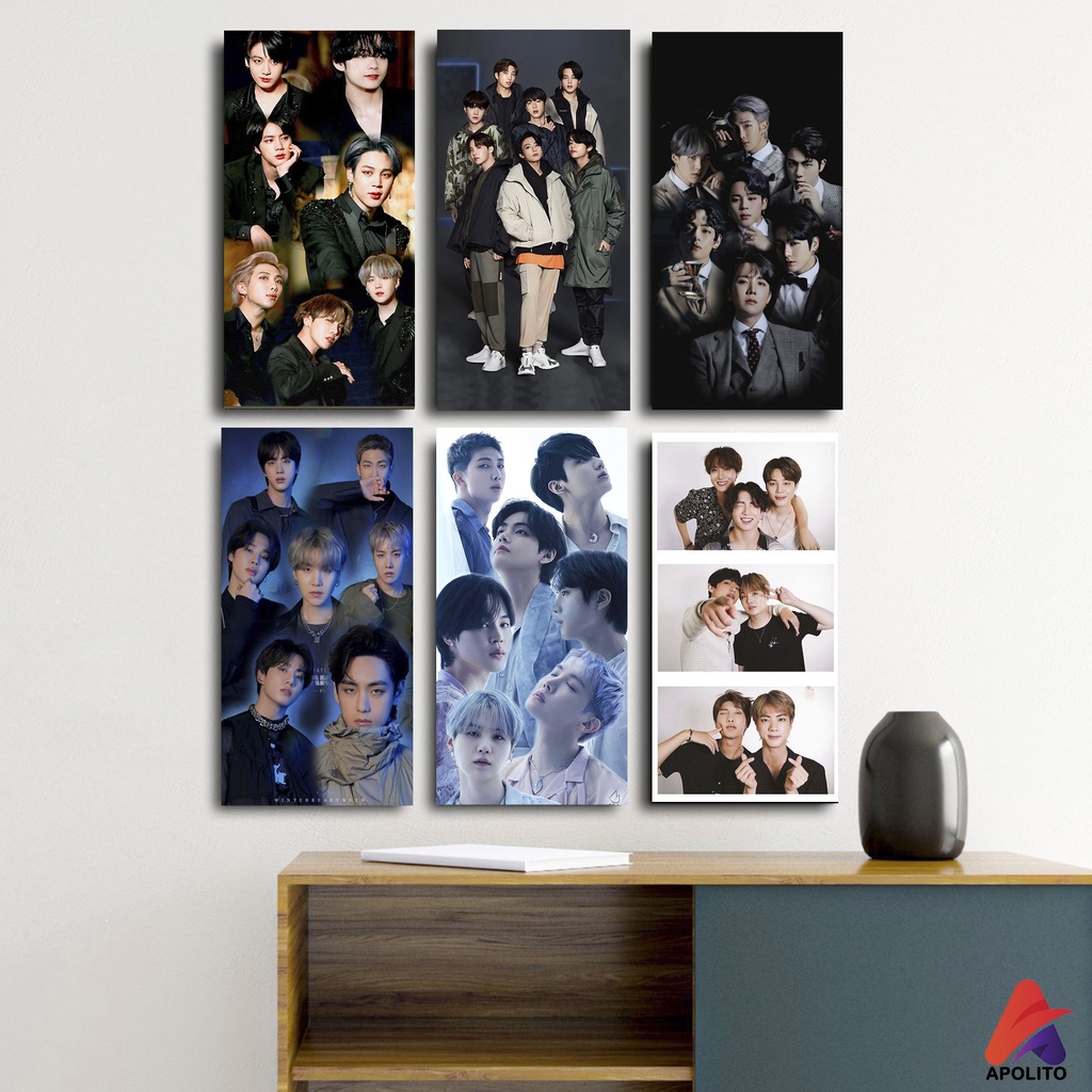 HIASAN DINDING BTS WALLDECOR PAJANGAN POSTER HIASAN KAMAR DEKORASI KAYU KPOP BTS