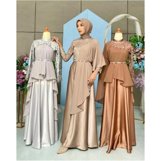 Gamis Rizkiya Dress Nuansa 10 Look Dress