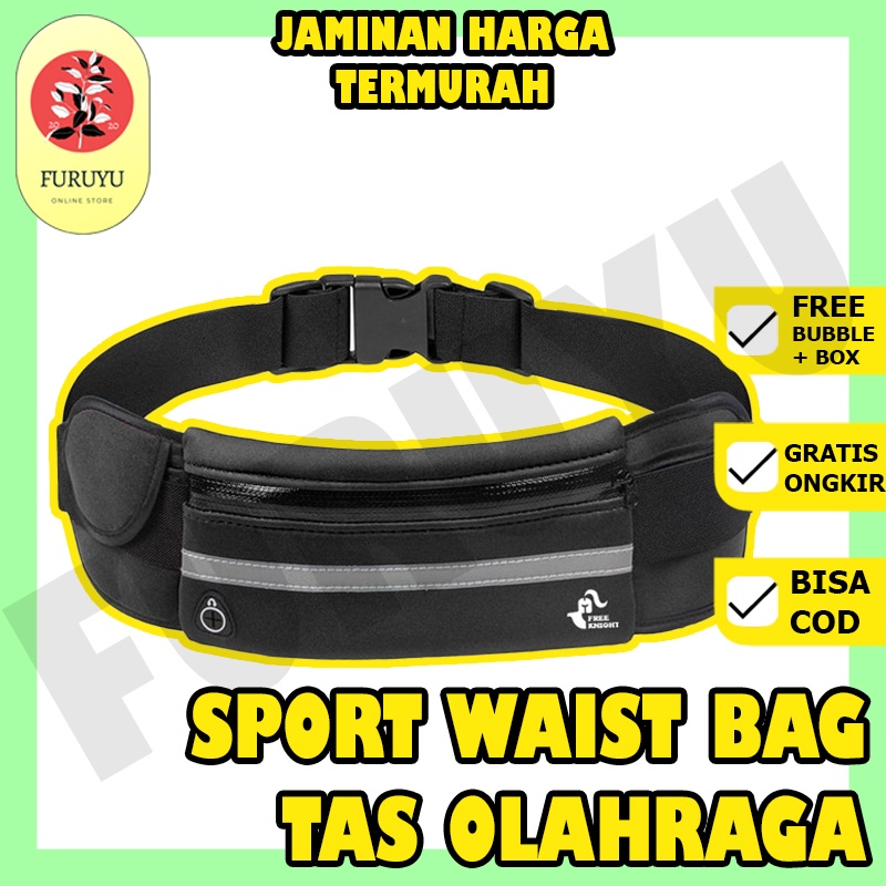 Tas Pinggang Waist Bag Running Belt Olahraga Sport Lari Jogging Waterproof Sepeda