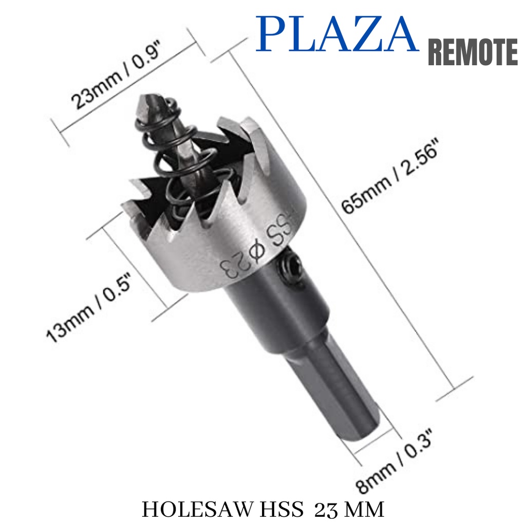 MATA BOR BESI HOLE SAW HSS TITANIUM DRILL BIT BESI METAL CARBIDE 23 MM