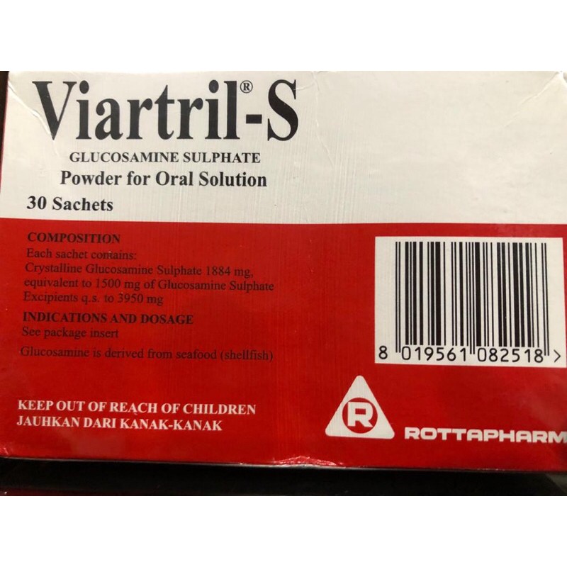 Viartril - S Powder 1500 mg Glucosamine Sulphate 30 Sachets (Value Pack 30+2 Sachets)
