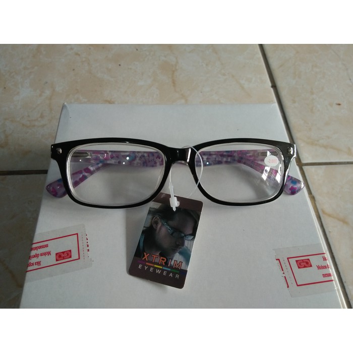 BEST PRODUCT KACA MATA MINUS BACA MURAH TRENDY GAGANG MOTIF WV REAL PICT