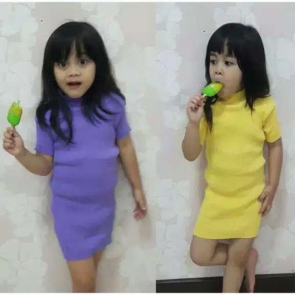 Dress rajut anak kalila size 1-6 tahun