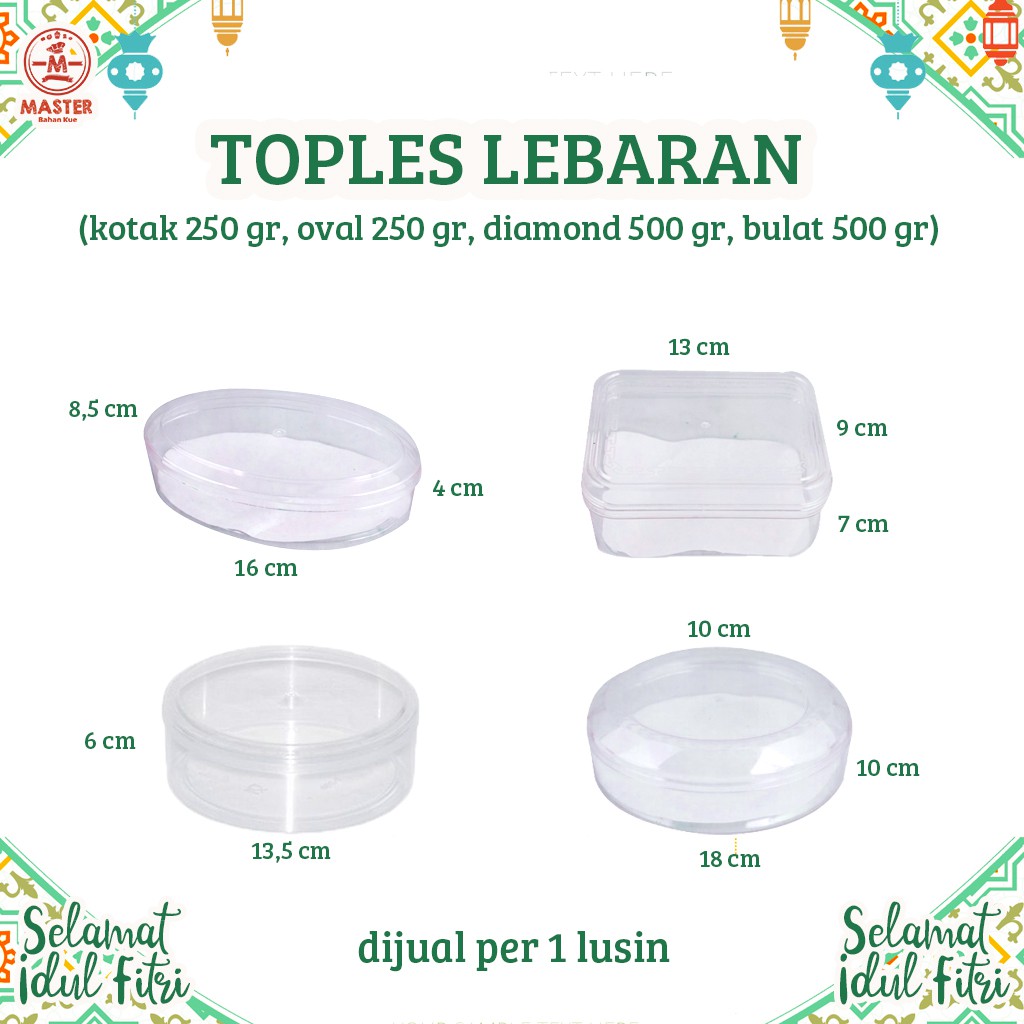 Toples Kue Kering Transparant