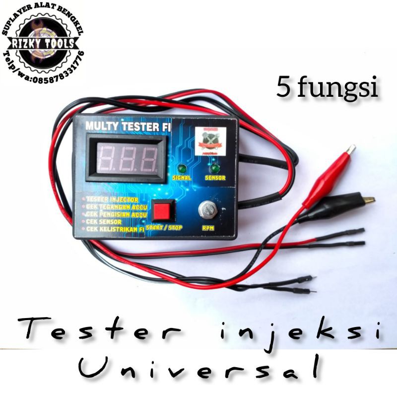 multitester injeksi 5 fungsi tester injeksi tester injektor alat cek kelistrikan motor injeksi