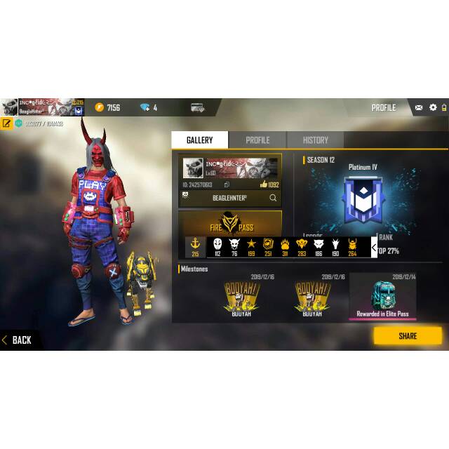 Jual Akun Ff Free Fire Sultan Murah