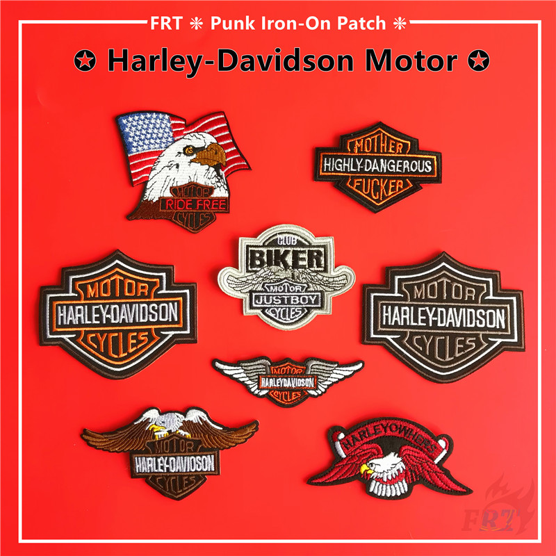 harley iron on patches