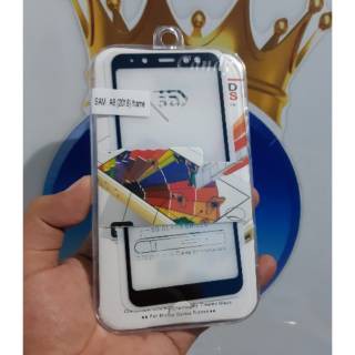 Tempered Glass Samsung A8 2018 A8plus Plus Full Frame Ful Lem Layar LCD HP Tempred Temper Glas Kaca