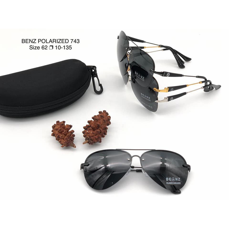 kacamata hitam mb wanita dan pria 743 size 62-10-135 lensa polarized