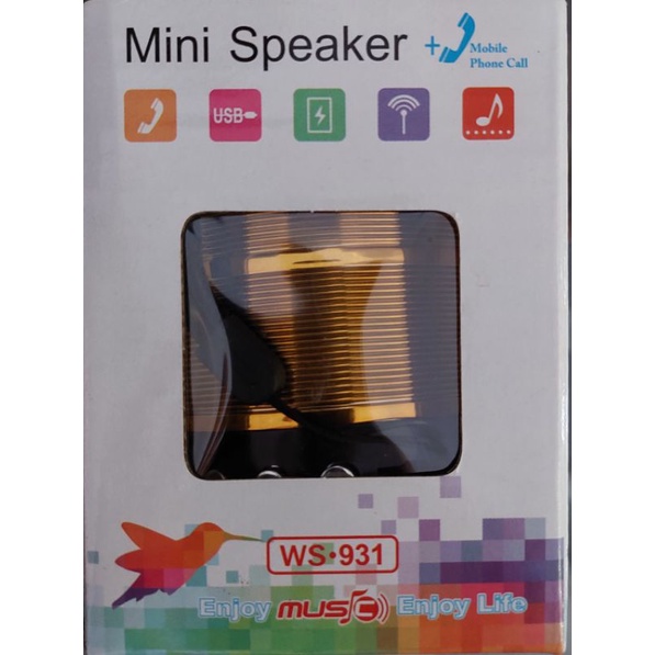 Mini Speaker Bluetooth WS 931 bisa Radio, USB, SD Card