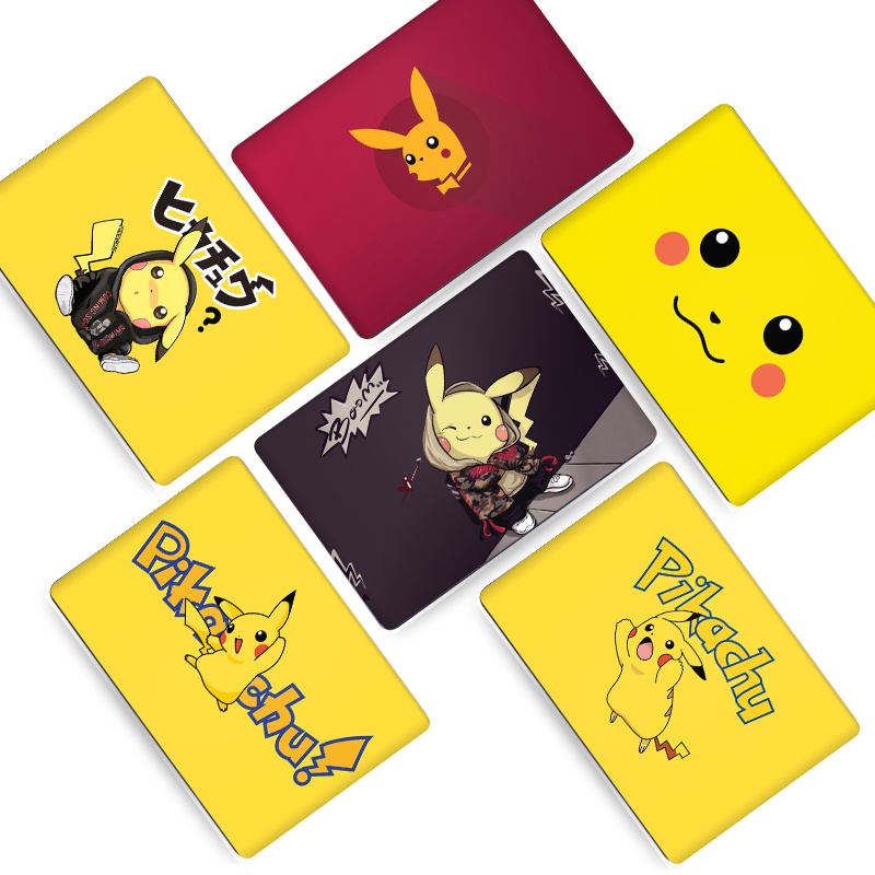 2 Pcs Stiker Pelindung Laptop Notebook UNIVERSAL Motif Pikachu Ukuran 12 13 14 15.6 Inch ASUS A510U S4000 S410U S4300U S5300US510u