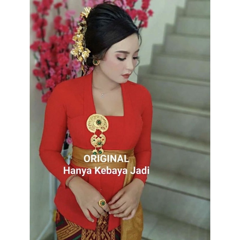 Set kebaya jadi kutubaru polos stretch