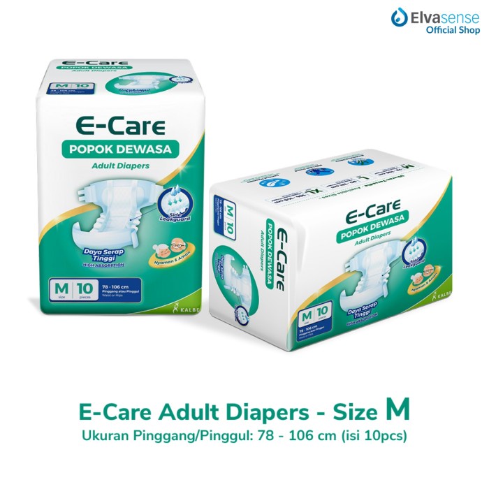 E-CARE Popok Dewasa ukuran M/L adult diapers daya serap tinggi