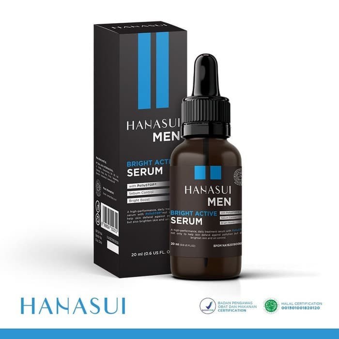 Hanasui Men Bright Active Serum / Serum Wajah untuk Pria BPOM Original