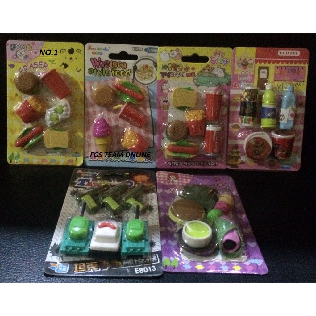 PENGHAPUS KOLEKSI UNIK SET MIKA CUTE STUFF BARANG UNIK KOLEKSI LUCU