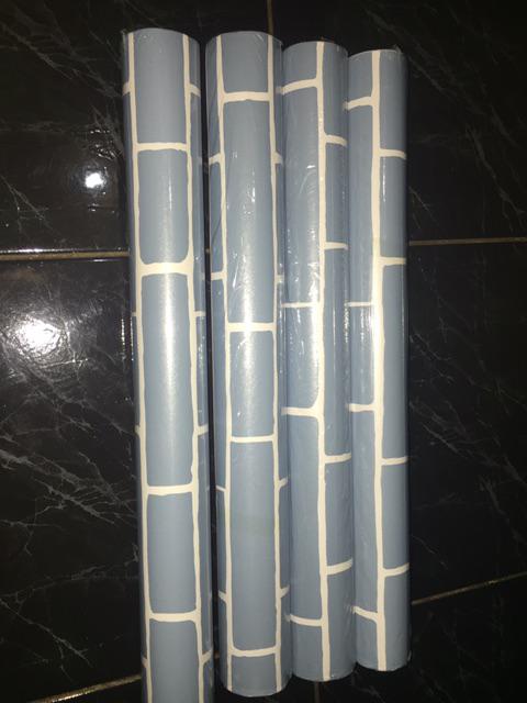 Wallpaper Dinding Sticker Bata List Putih