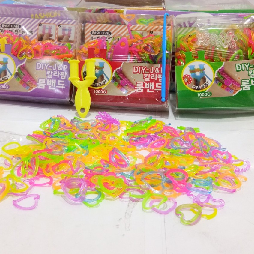 Mainan Edukasi  anak Loombands Refill - DIY loom bands accesories