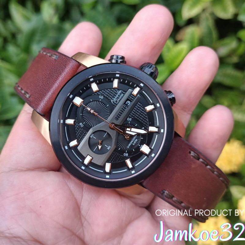 Jam Tangan Arloji Alexander Alexandre Christie Tipe 6562 MC Remaja Cowok Pria Analog Ori Murah Anti 