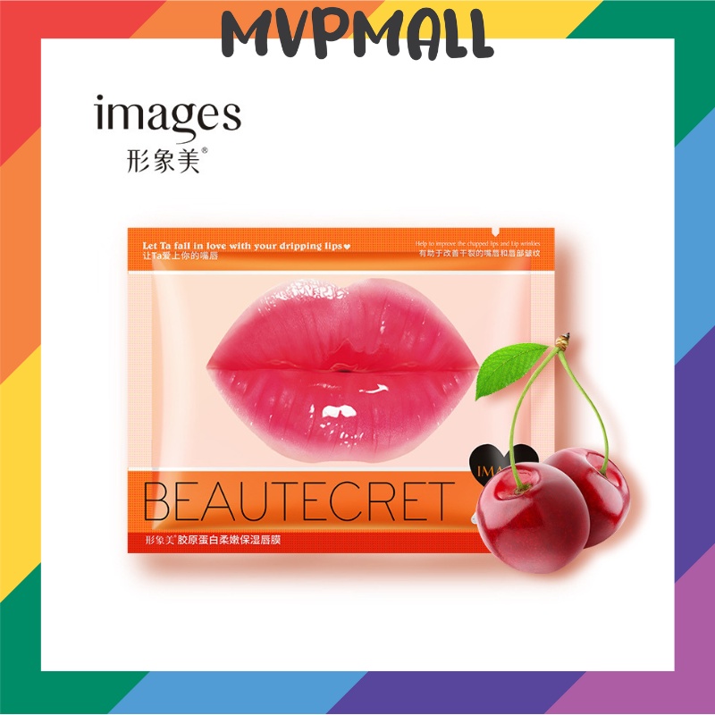 [BISA COD] IMAGES LIPS HONEY SUPPLE AND SOFT COLLAGEN MASK MASKER BIBIR KOREA IMAGES BEAUTECRET CHERRY