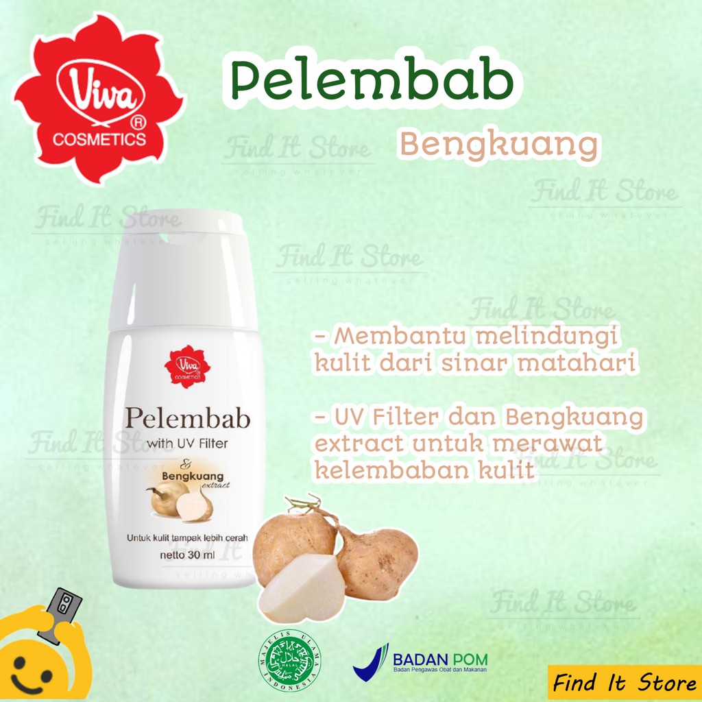 Viva Pelembab Under Make Up | with UV Filter Bengkuang Green Tea | Moisturizer | BPOM Bengkoang