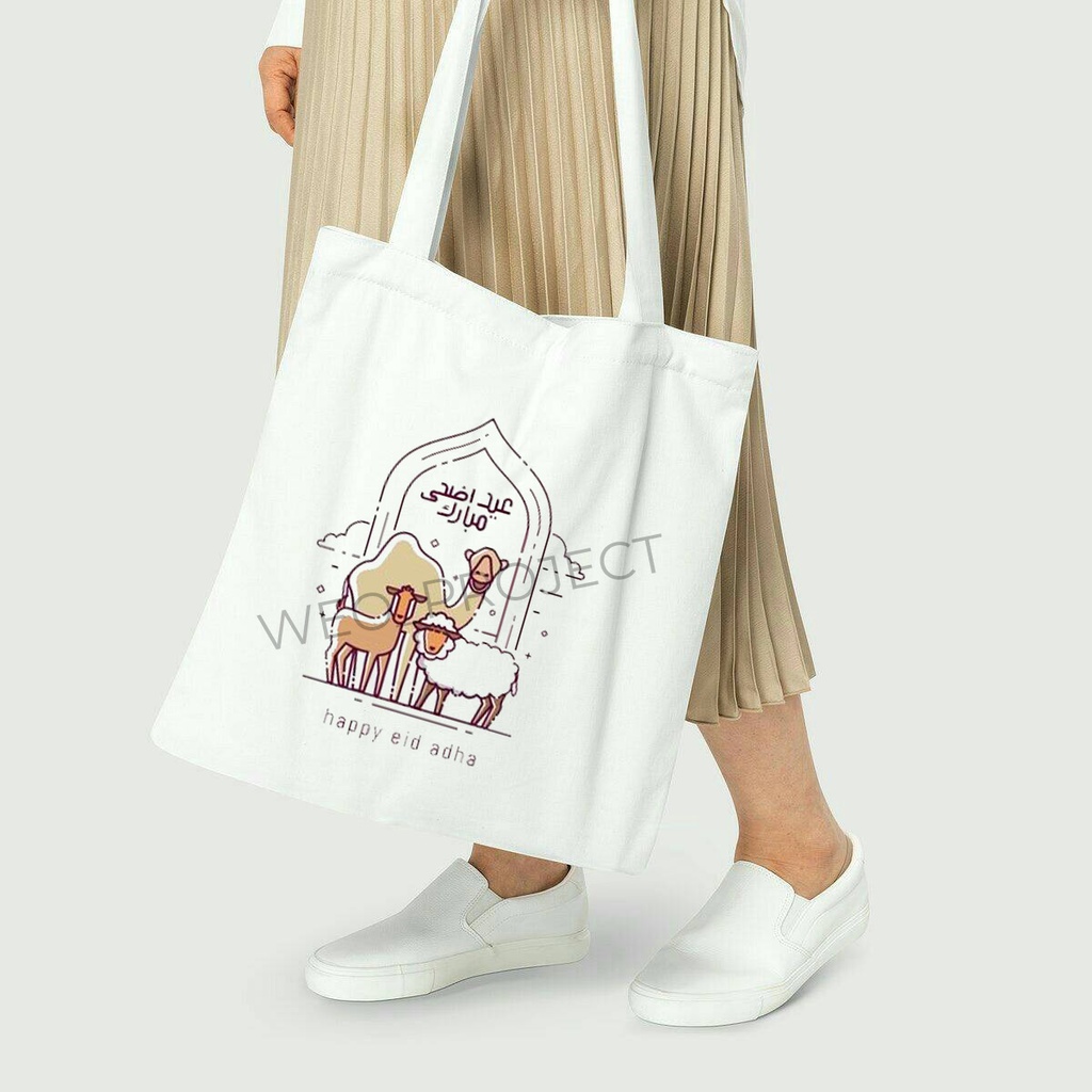 TOTE BAG KANVAS / TOTE BAG WANITA / TOTE BAG RAMADAN / EID MUBARAK / IDUL FITRI