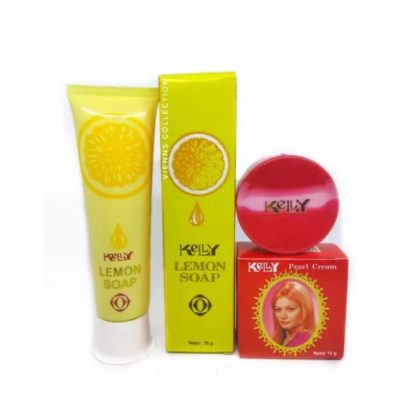 Kelly Pearl Cream 15gr, Kelly Lemon Soap 75gr 25gr BPOM