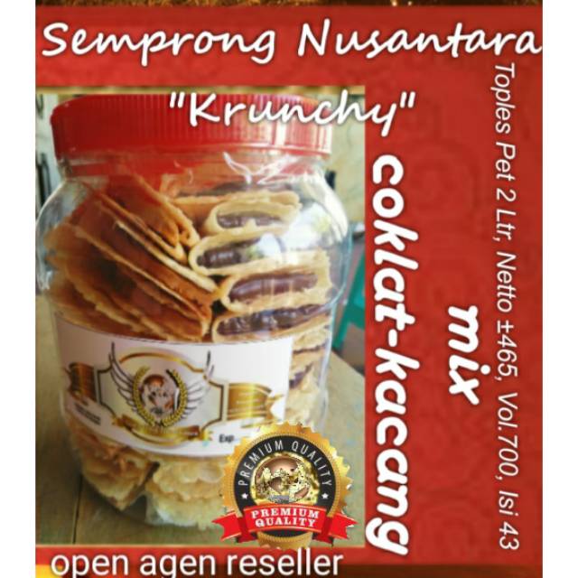 

Kue Kering Semprong ENAK Coklat Kacang "Krunchy" 2 Ltr