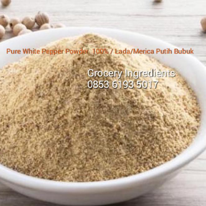 

Terbatas - White Pepper Powder / Lada Putih Bubuk / Merica Bubuk