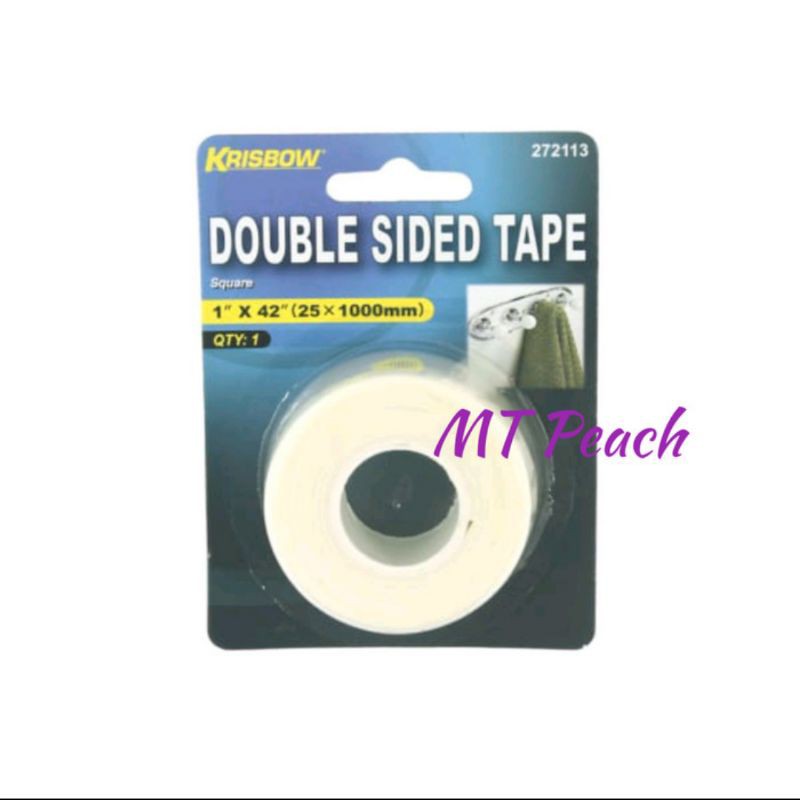 

KRISBOW DOUBLE TAPE MOUNTING TAPE ROLL 25MMx1MTR