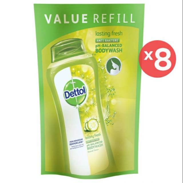 Dettol bodywash sabun mandi cair refil 250gr